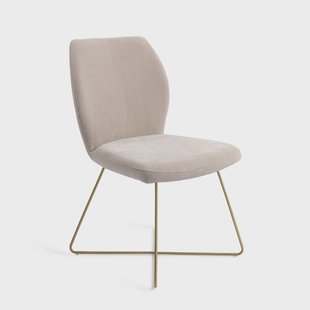 Jesper Home Eetkamerstoel 'Ikata' Cross Gold, kleur Sand Strand