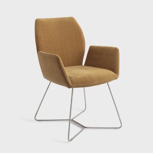 Jesper Home Eetkamerstoel 'Misaki' Beehive Steel, kleur Honey Harvest