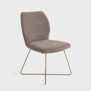 Jesper Home Eetkamerstoel 'Ikata' Cross Gold, kleur Mocha Mist