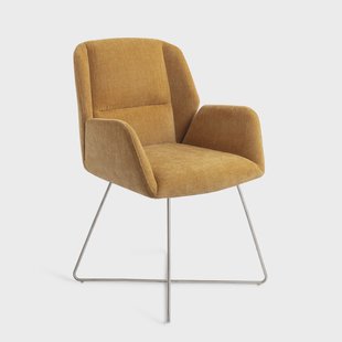 Jesper Home Eetkamerstoel 'Myoko' Cross Steel, kleur El Dorado