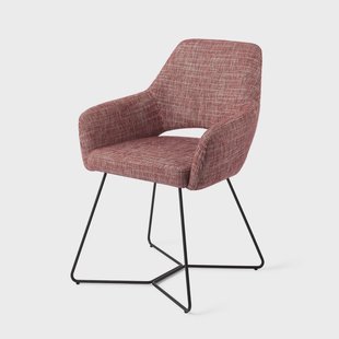 Jesper Home Eetkamerstoel 'Yanai' Beehive Black, kleur Berry Bars