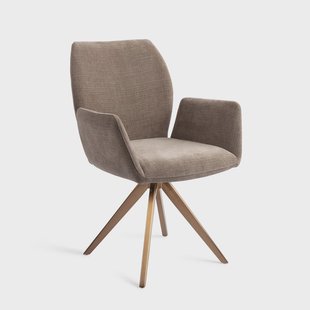 Jesper Home Draaibare Eetkamerstoel 'Misaki' Turn Rose, kleur Mocha Mist