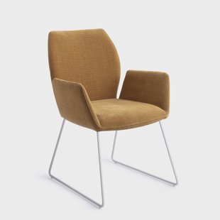 Jesper Home Eetkamerstoel 'Misaki' Slide White, kleur Honey Harvest