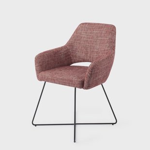 Jesper Home Eetkamerstoel 'Yanai' Cross Black, kleur Berry Bars