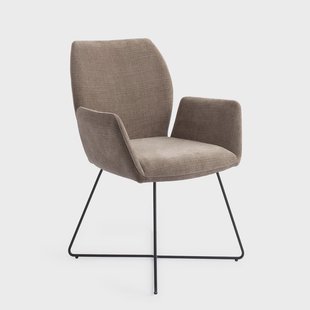 Jesper Home Eetkamerstoel 'Misaki' Cross Black, kleur Mocha Mist