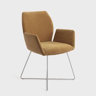 Jesper Home Eetkamerstoel 'Misaki' Cross Steel, kleur Honey Harvest