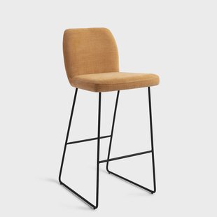 Jesper Home Barkruk 'Ikata' Slide Black, kleur Honey Harvest (zithoogte 75cm)