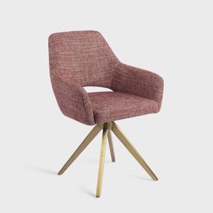 Jesper Home Draaibare Eetkamerstoel 'Yanai' Turn Gold, kleur Berry Bars