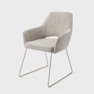 Jesper Home Eetkamerstoel 'Yanai' Slide Steel, kleur Caramel Grid