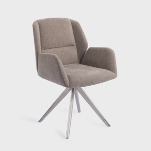 Jesper Home Draaibare Eetkamerstoel 'Myoko' Turn Steel, kleur Greystones