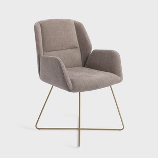 Jesper Home Eetkamerstoel 'Myoko' Cross Gold, kleur Greystones