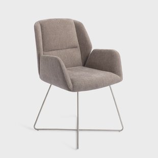 Jesper Home Eetkamerstoel 'Myoko' Cross Steel, kleur Greystones