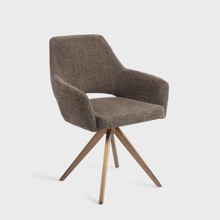 Jesper Home Eetkamerstoel 'Yanai' Turn Rose, kleur Checked Chestnut