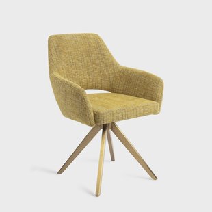 Jesper Home Eetkamerstoel 'Yanai' Turn Gold, kleur Lemon Lines