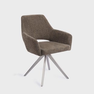 Jesper Home Eetkamerstoel 'Yanai' Turn Steel, kleur Checked Chestnut