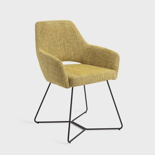 Jesper Home Eetkamerstoel 'Yanai' Beehive Black, kleur Lemon Lines