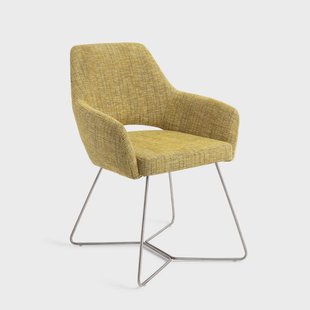 Jesper Home Eetkamerstoel 'Yanai' Beehive Steel, kleur Lemon Lines