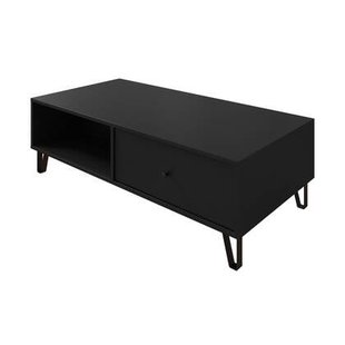 Meubella - Salontafel Barlo - Mat Zwart - 110 cm