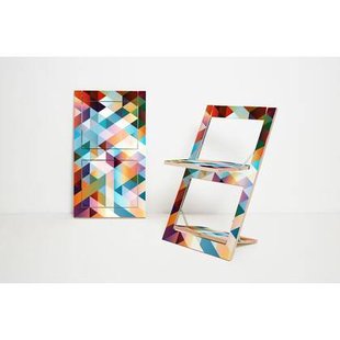 Fläpps Klapstoel - Criss Cross Red (aan beide zijden bedrukken)