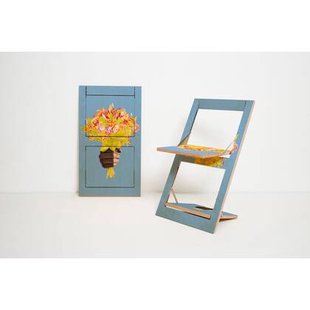 Fläpps Klapstoel - Messerblumen (aan beide zijden bedrukken)