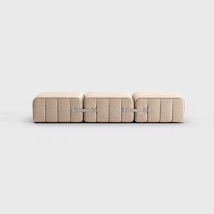 Curt-Set 3 - e.g. Flexibele bank - Dama - 0029 (Beige | Grijs)