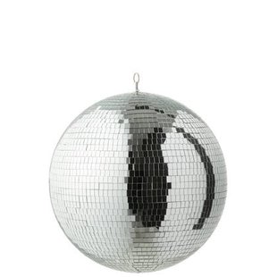 J-Line decoratie Discobal Spiegel - kunststof - zilver - lar