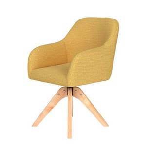 Puur Joanne draaistoel hout - okergeel