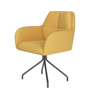 Puur Dannie draaistoel metaal spider - okergeel
