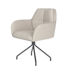 Puur Dannie draaistoel metaal spidert - off-white