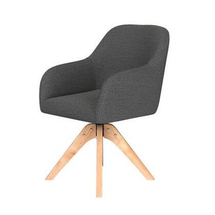 Puur Joanne draaistoel hout - grijs