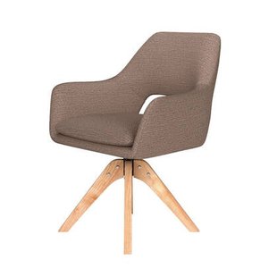 Puur Lana draaistoel hout - taupe