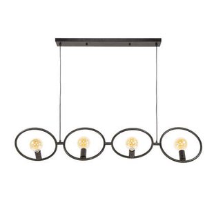 Fraaai Hunter hanglamp 4-lichts - zwart