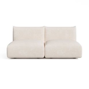 3-zits modulaire sofa in crème chenille fluweel