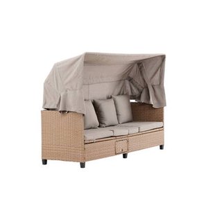 Fjôrd - Ligstoel Beige Wicker - 60x200x135cm - Nopy