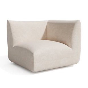 Crème chenille fluwelen hoekmodule