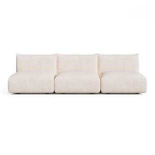 4-5 zits modulaire sofa in crème chenille fluweel