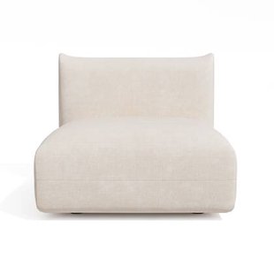 Crème chenille fluwelen fauteuil