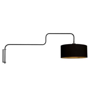 Steinhauer - wandlamp - Bloeba - zwart - metaal stof - Ø 40cm - E27 -