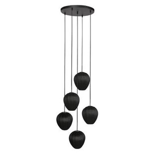 Mexlite - hanglamp - HaloSwap - zwart - linnen - Ø 40cm - E27 - 4282ZW
