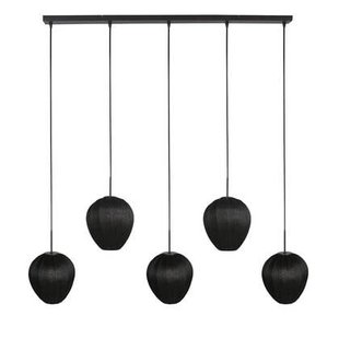 Mexlite - hanglamp - HaloSwap - zwart - linnen - grote eettafellamp -