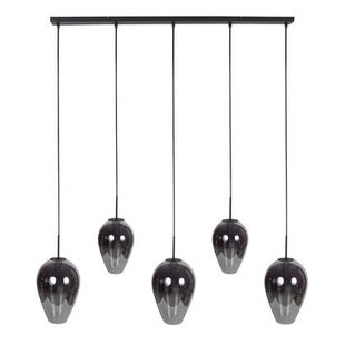 Mexlite - hanglamp - HaloSwap - zwart - glas - Ø 40cm - E27 - 4281ZW