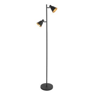 Mexlite - vloerlamp - Oeroe - zwart - metaal - E14 - 4117ZW