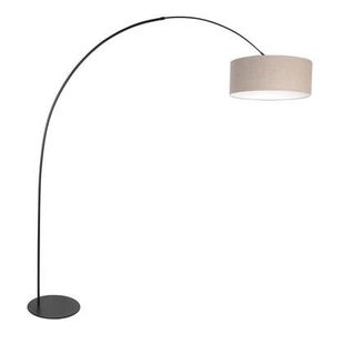 Anne Lighting - vloerlamp - Curve - grijs zwart - metaal - booglamp -