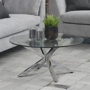 Bendt Ronde Salontafel 'Line' Chroom, 82cm
