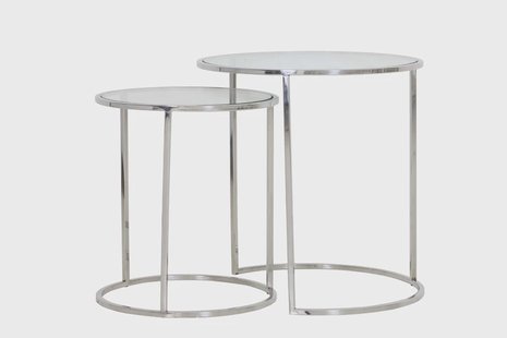 Light & Living Bijzettafel 'Duarte' Set van 2 stuks, kleur Zilver