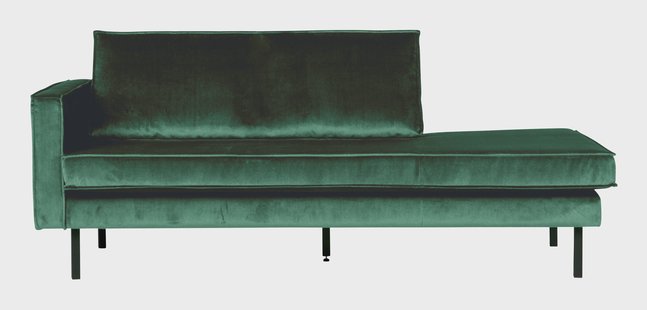 WOOOD Daybed 'Rodeo' Links, Velvet, kleur Forest Green