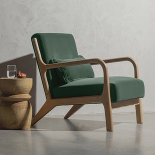 WOOOD Fauteuil 'Mark' Velvet, kleur Groen