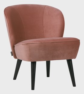 WOOOD Fauteuil 'Sara' Velvet, kleur Oudroze