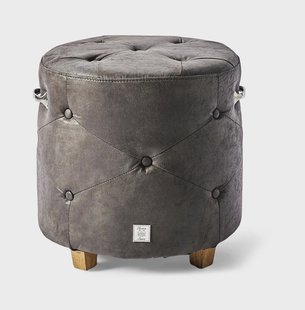 Rivièra Maison Poef 'Bowery' Pellini, kleur Espresso
