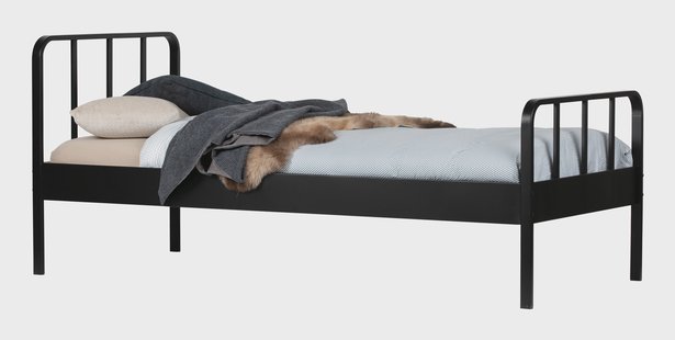 WOOOD Bed 'Mees' 90 x 200cm, kleur Zwart